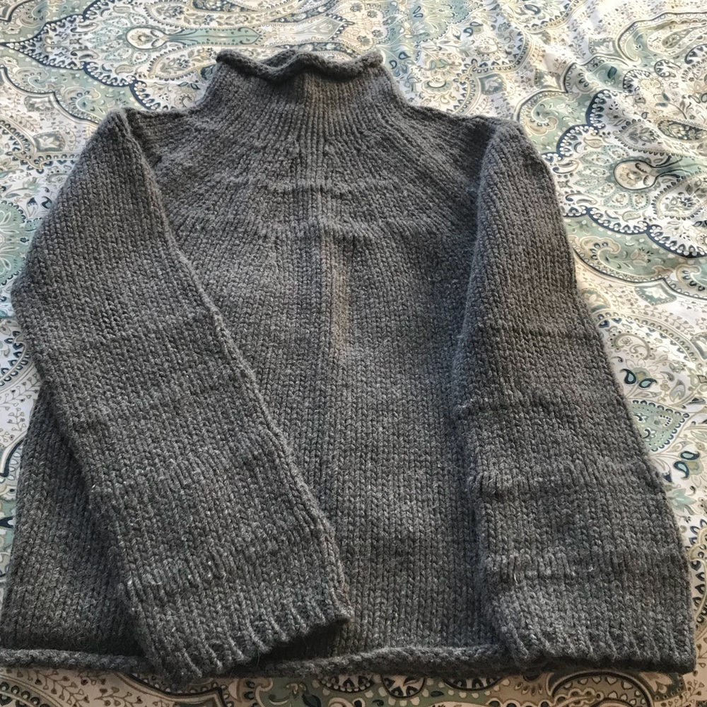 Express gray wool sweater